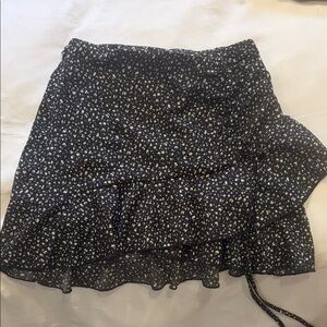 Black and White Patterned Women's Skirt